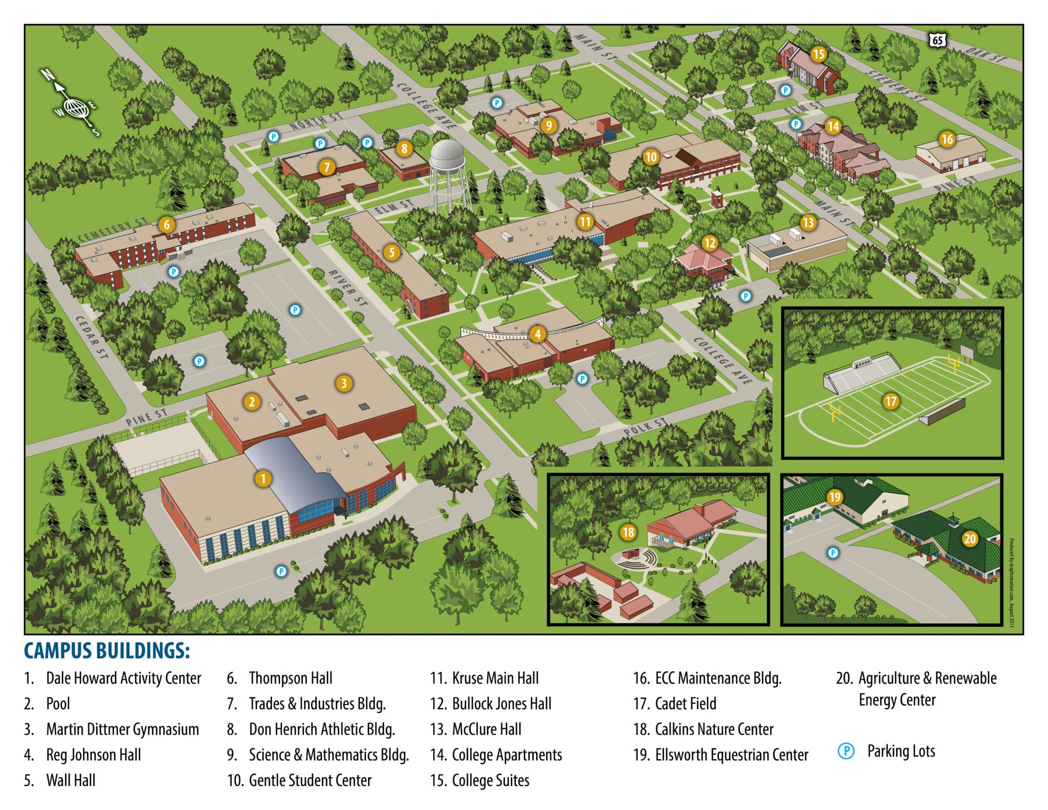 Ellsworth-Campus-Map